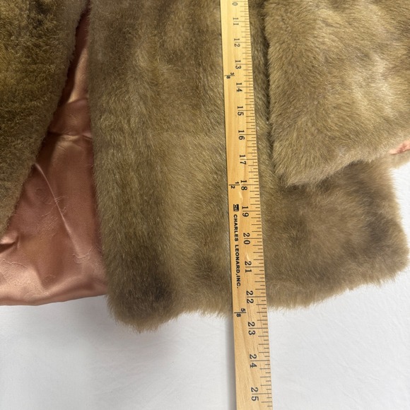 Vintage Regina Glenara by Glenoit Faux Fur Jacket Cape Shawl Collar USA Made S/M - Picture 8 of 8